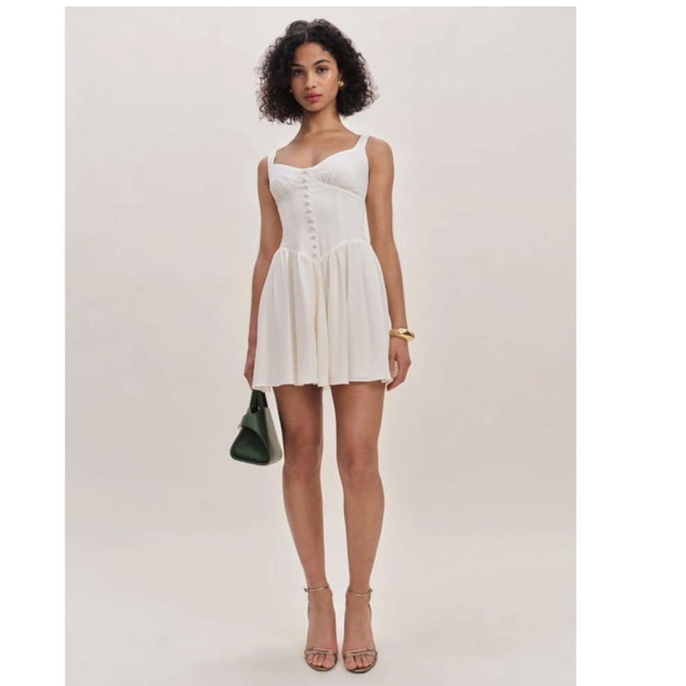Reformation Wynn Dress Ivory - Size 12
